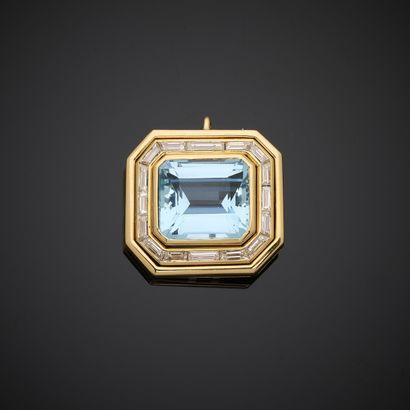 Pendentif en or jaune 750 millièmes, présentant...