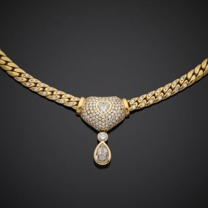 Collier tour de cou en or jaune 750 millièmes,...