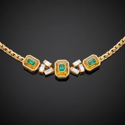 MELLERIO.
Necklace in yellow gold 750 thousandths,...