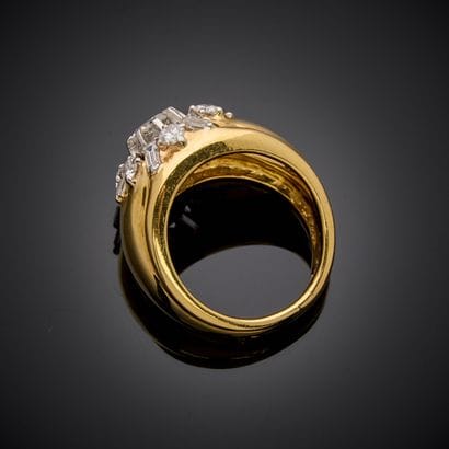 Bague bandeau en or jaune 750 millièmes,...