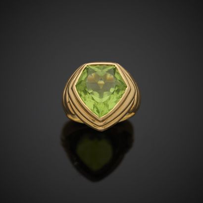 BULGARI.
Bague en or jaune 750 millièmes,...