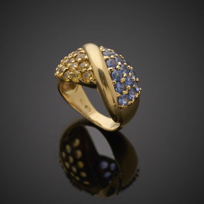 Ring in yellow gold 750 thousandths, set...