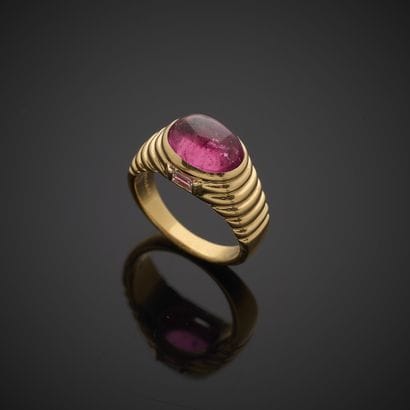 BULGARI.
Bague en or jaune 750 millièmes,...