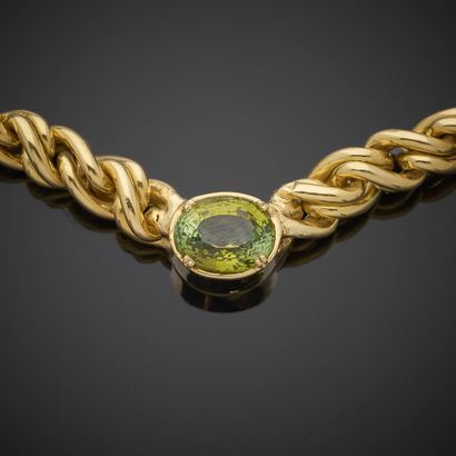 Collier tour de cou en or jaune 750 millièmes,...