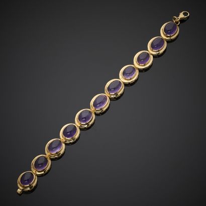 Bracelet rivière en or jaune 750 millièmes,...