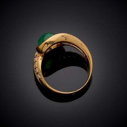 Bague Toi et Moi en or jaune 750 millièmes,...