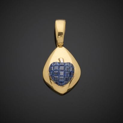 Pendentif en or jaune 750 millièmes, présentant...