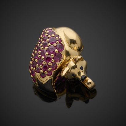 Pendant clip in yellow gold 750 thousandths,...