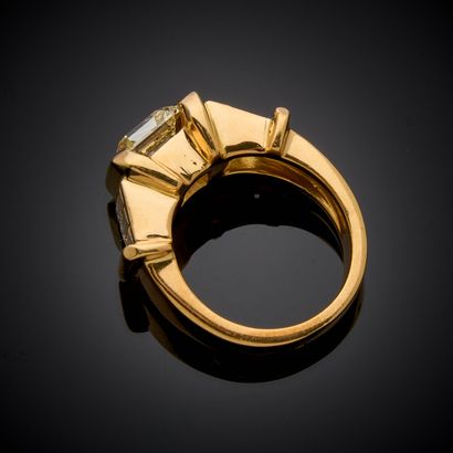 Bague bandeau en or jaune 750 millièmes,...