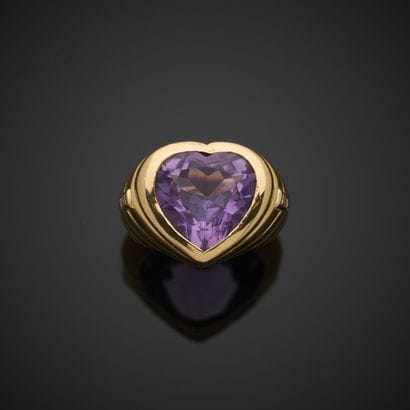 REPOSSI.
Bague en or jaune 750 millièmes,...