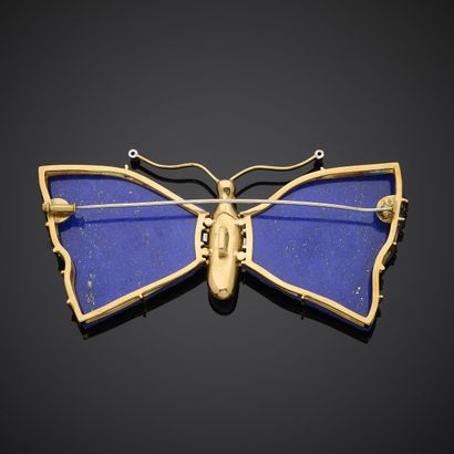 Broche pendentif en or jaune et gris 750...