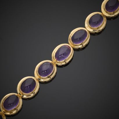 Bracelet rivière en or jaune 750 millièmes,...