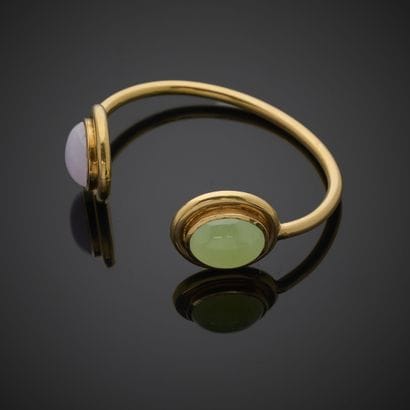Bracelet jonc en or jaune 750 millièmes,...
