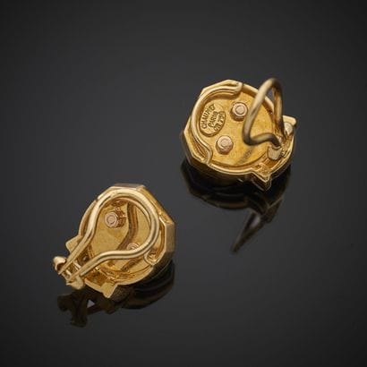 CHAUMET PARIS.
Paire de clips d'oreille en...