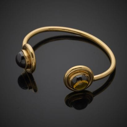 Bracelet jonc en or jaune 750 millièmes,...