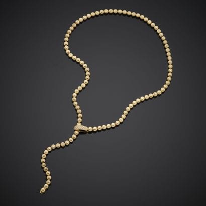Collier rivière en or jaune 750 millièmes,...