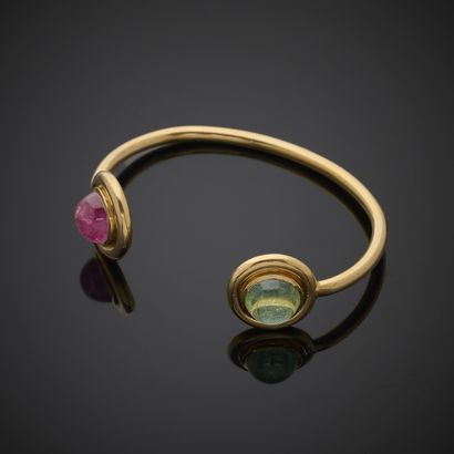 Bracelet jonc en or jaune 750 millièmes,...