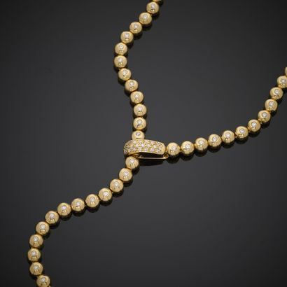 Collier rivière en or jaune 750 millièmes,...