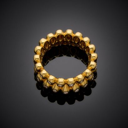 Bague en or jaune 750 millièmes, dessinée...