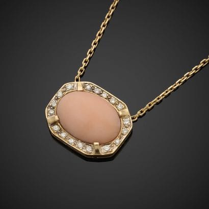 Collier en or jaune 750 millièmes, à maille...