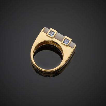 Bague en or jaune 750 millièmes, le chaton...