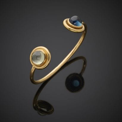 Bracelet jonc en or jaune 750 millièmes,...