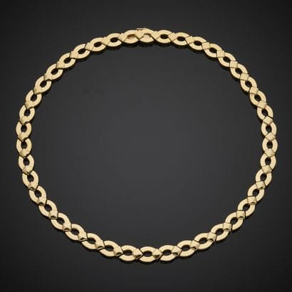 Collier en or jaune 750 millièmes, à maillons...