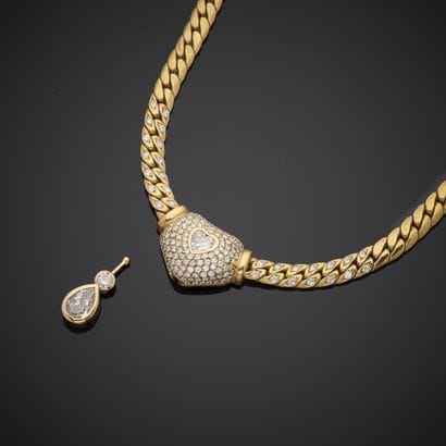 Collier tour de cou en or jaune 750 millièmes,...