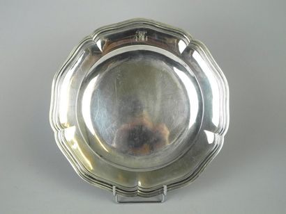 PLAT circulaire en argent de forme ronde...