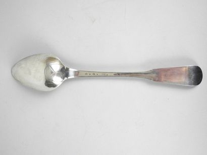 CUILLÈRE à RAGOÛT en argent uniplat gravé...