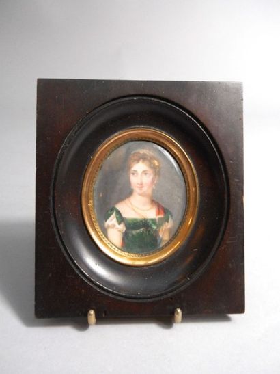 École d'époque Empire. Jeune femme à la robe...