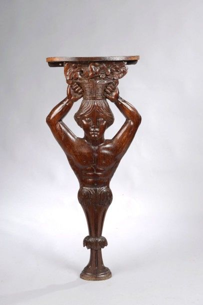 Petite console d'applique, le pied en acajou...