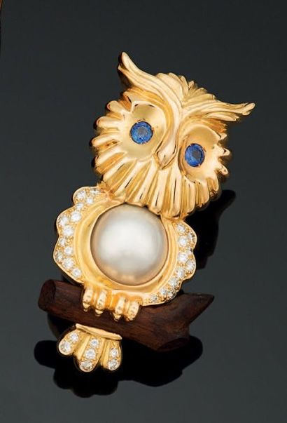 PENDENTIF pouvant former broche en or jaune...
