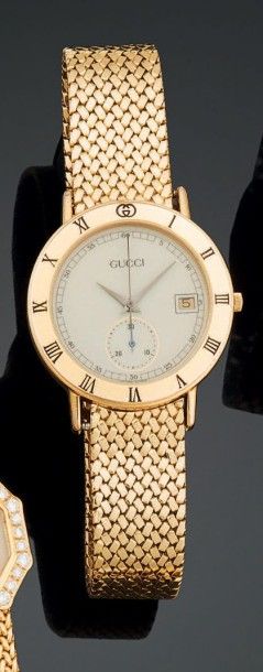 MONTRE bracelet en or jaune 18K, le boîtier...