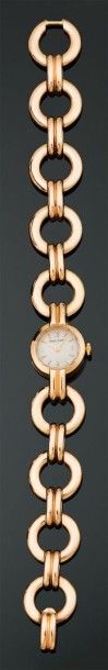 MONTRE bracelet de dame en or rose 18K. Le...
