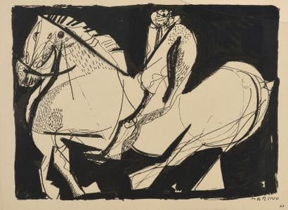 Marino MARINI (1901 - 1981)

Cavalier.
Lithographie...