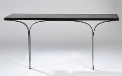 * Table desserte d'applique en bois laqué...