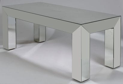 Grande table-bureau rectangulaire à pieds...
