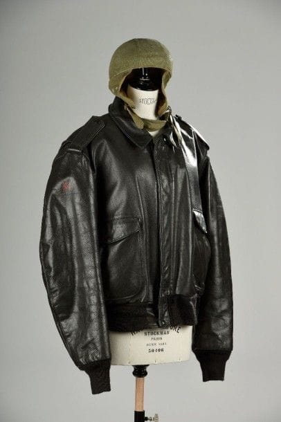 Blouson de pilote en cuir brun Flight Jackett...