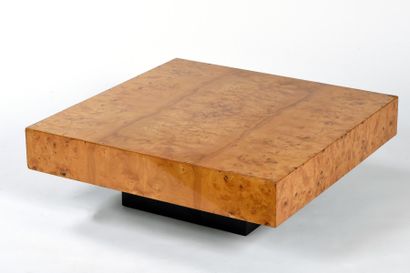 Table basse de forme carrée en placage de...