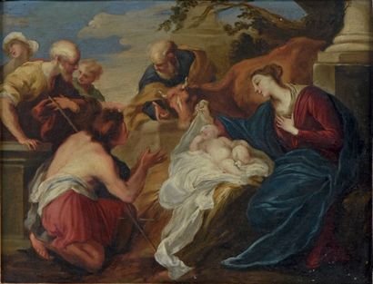ATTRIBUÉ À VALERIO CASTELLO (1624 - 1659)
Adoration...