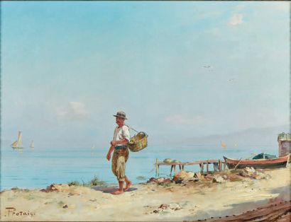 Victor PROTAIS (Paris, 1870 - Paris, 1905)
Pêcheurs...
