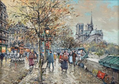 Antoine BLANCHARD (1910 - 1988)
Quai de Paris.
Huile...