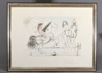 D'après Salvador DALI (1904 - 1989). Cavalier....