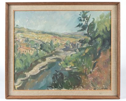 Roger GRILLON (1881-1938). Paysage méridional....