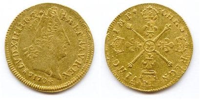 LOUIS XIV 1643-1715 Louis d'or aux insignes...