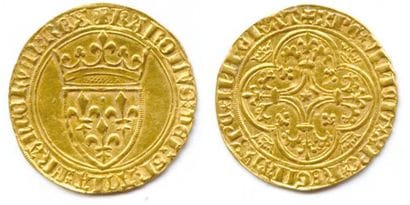 CHARLES VI LE FOL 1380-1422 Écu d'or à la...