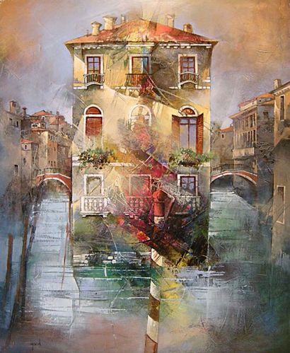 - Nadia CASCINI (1970)
« Venezia » Huile...
