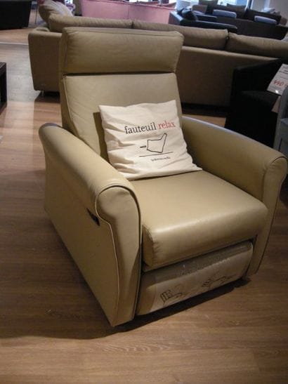 Fauteuil Relax mécanique Garniture de cuir...