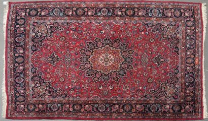 Grand tapis MECHED. Velours en laine, chaîne,...